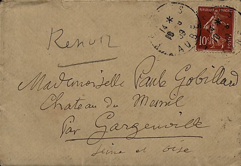 Lettre adressée à Paule Gobillard (10 septembre 1909)_1 